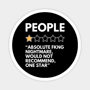 People, One Star Rating Magnet